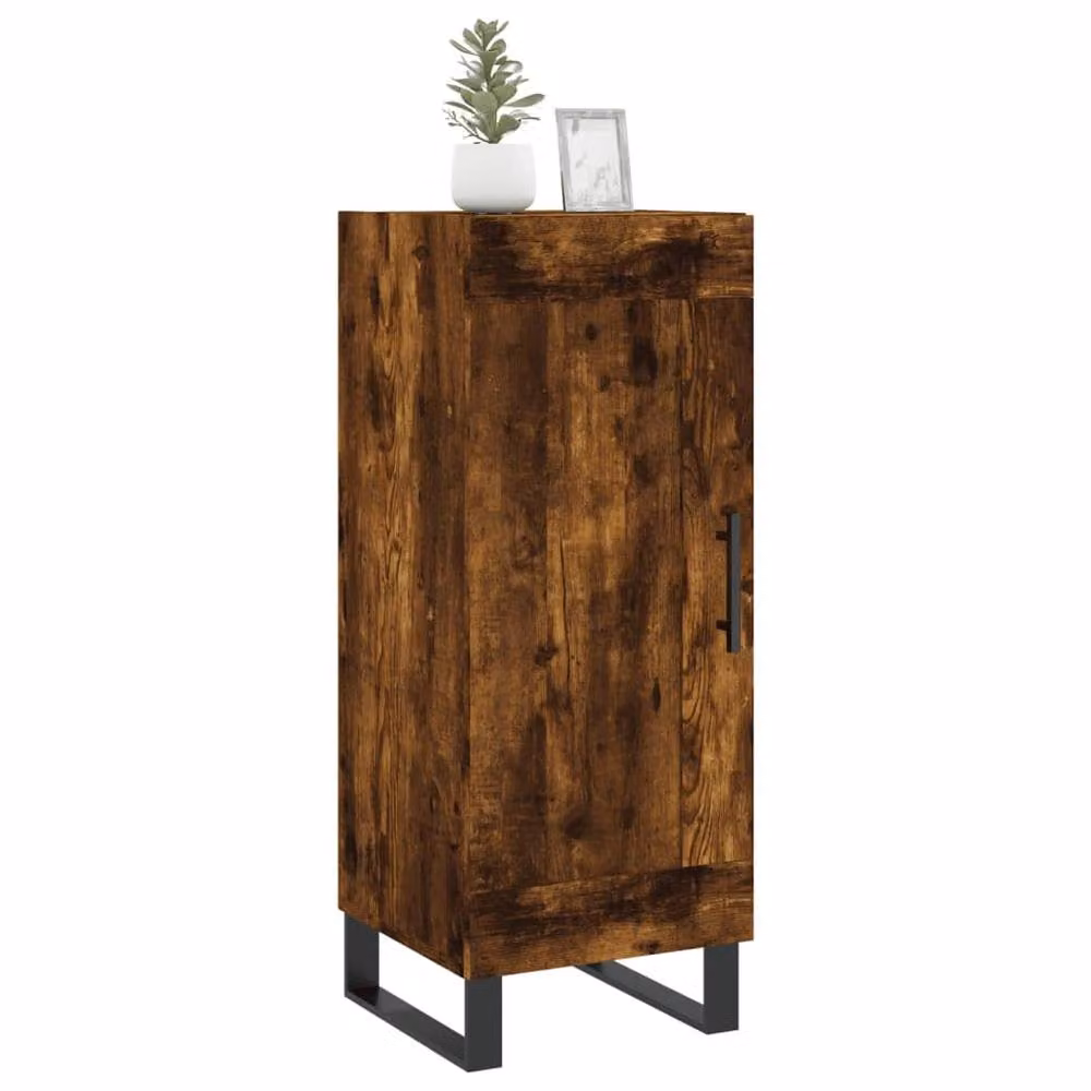 Berkfield Home Smoked Oak Sideboard in Brown, W/D/H: 34.5 x 34.5 x 90 cm – 3