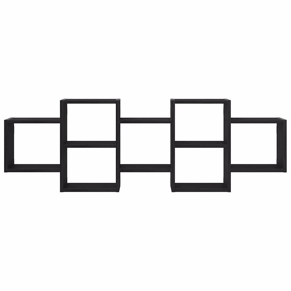 Berkfield Home Black Oak Wall Shelf, W/D/H: 129 x 42 x 18 cm – 3