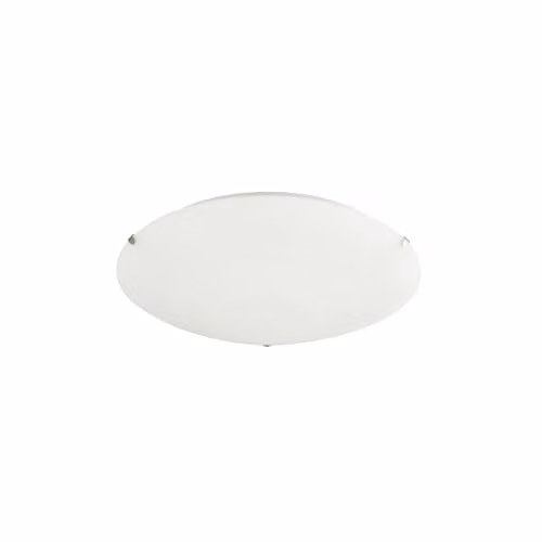 Happy Homewares Classic White and Chrome Glass Ceiling Light Fitting, Diameter: 25 cm – 1