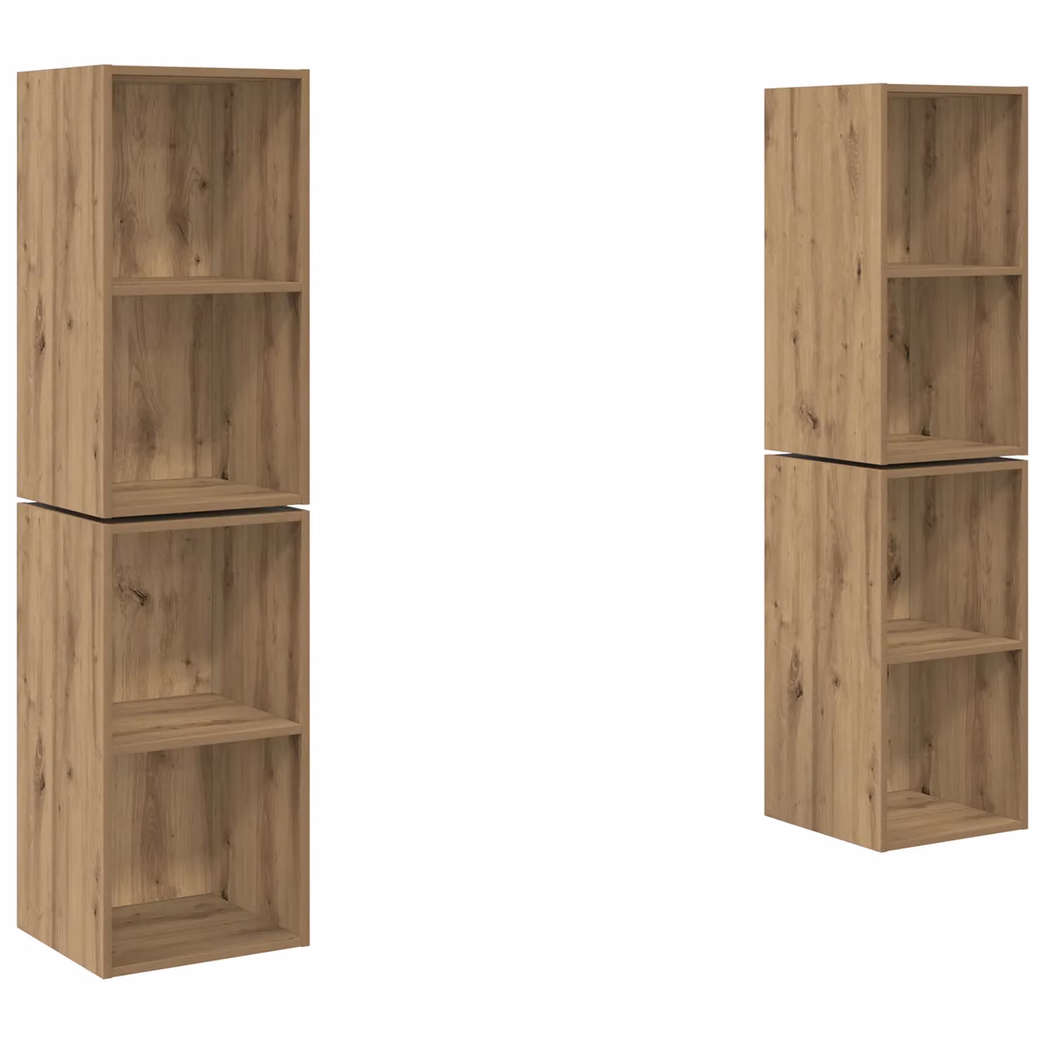 Berkfield Home Wall TV Cabinet with Shelf and Storage in Artisan Oak Brown, W/D/H: 37 x 37 x 72 cm – 2