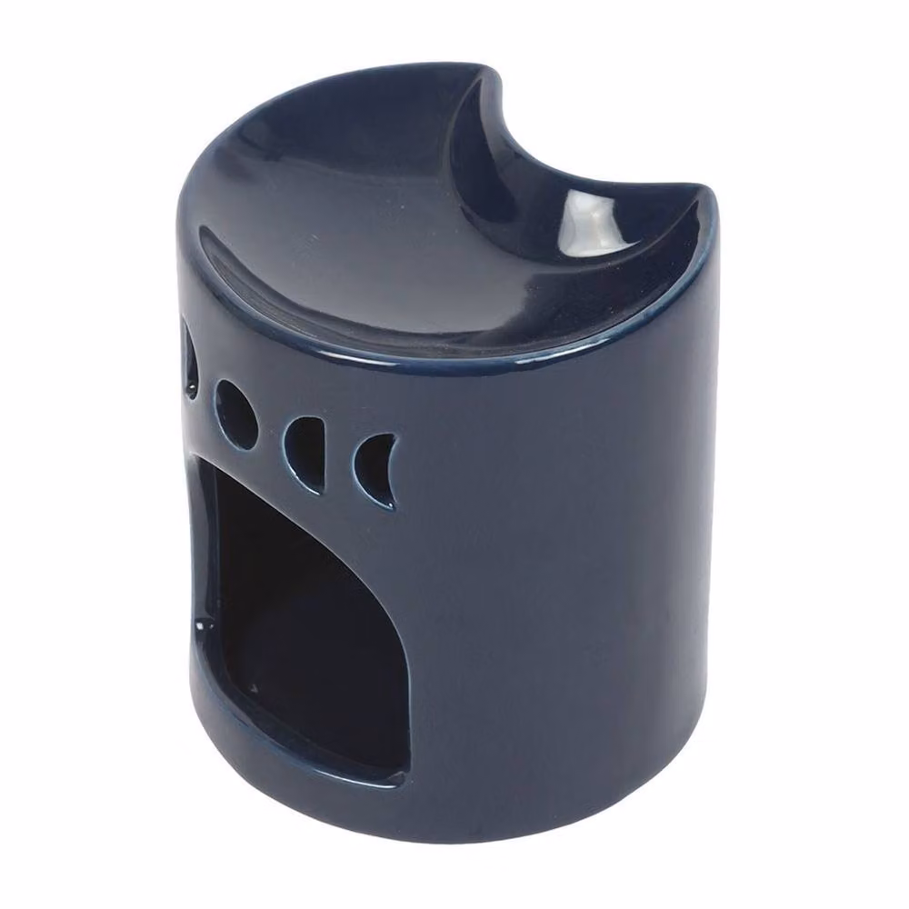 Something Different Crescent Moon Ceramic Oil Burner in Blue – 2