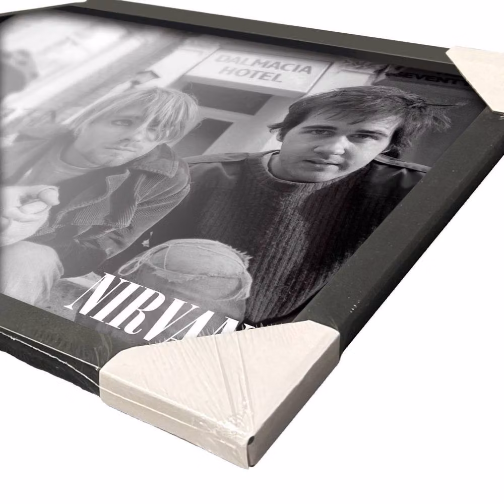 Nirvana Dalmacia Hotel Typography Paper Poster in Black Frame – 3