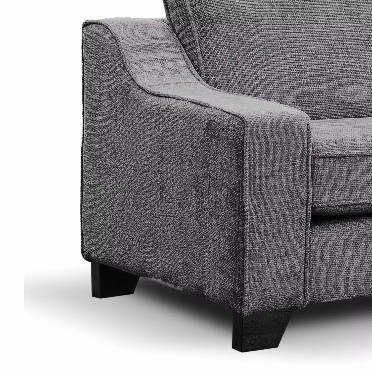 Furnishings For Less UK Nebraska Modern L-Shaped 5 Seater Fabric Corner Sofa in Slate Grey – 3