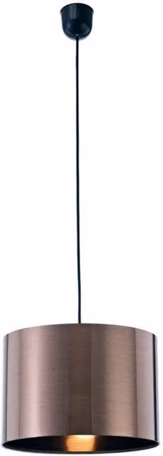 Dako Black and Metallic Bronze Cylinder Ceiling Pendant Light with E27 Socket