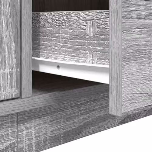 vidaXL Modern TV Cabinet with LED Lights in Grey Sonoma, W: 160.5 cm, D: 41 cm, H: 50 cm – 4