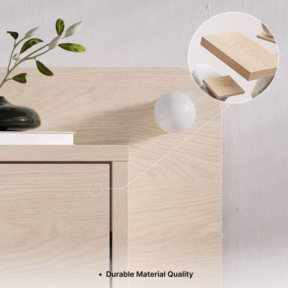 Decortie Dotta Modern Wall Mounted Bedside Table with Integrated Lighting in White and Grey – 4