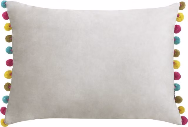 Make It A Home Fiesta Velvet Cushion, Multicolour and Grey, W: 50 cm, H: 35 cm