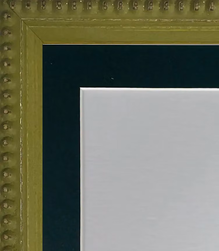 Frames by Post Crown Square Picture Frame in Green with Ivory Mount, W/H: 30 x 30 cm – 4