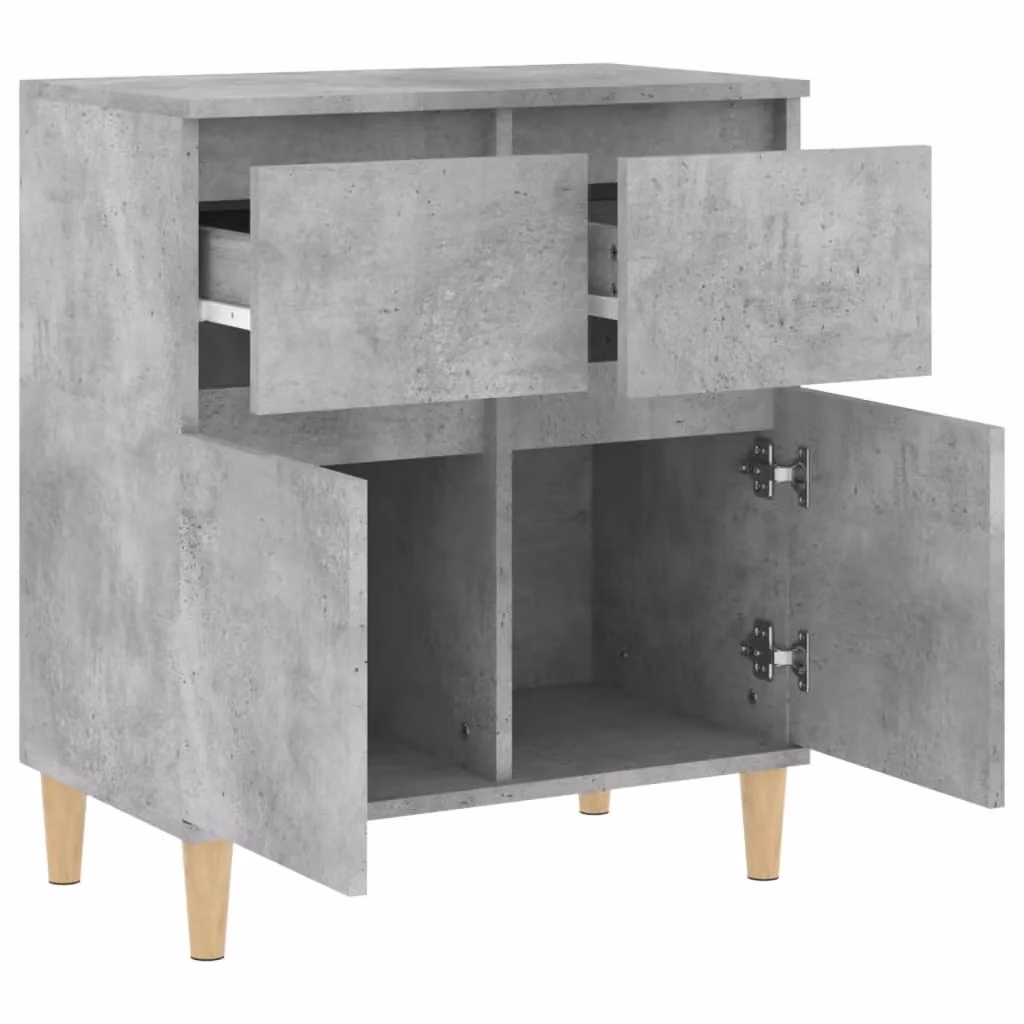 Berkfield Home Industrial Sideboard in Concrete Grey, W/D/H: 60 x 35 x 70 cm – 2