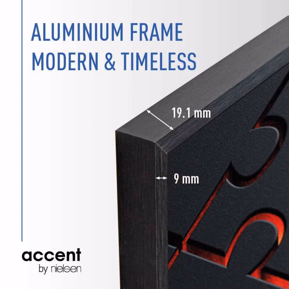 Nielsen Design Modern Rectangular Aluminium Puzzle Frame in Black, W: 50 cm, H: 70 cm – 2