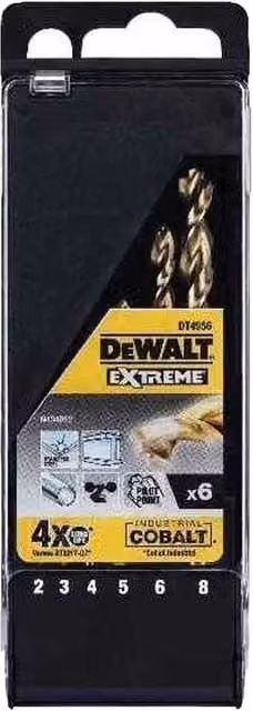 DeWalt Gold HSS Cobalt Twist Drill Bit, 6.0 mm, Pack of 6 – 1