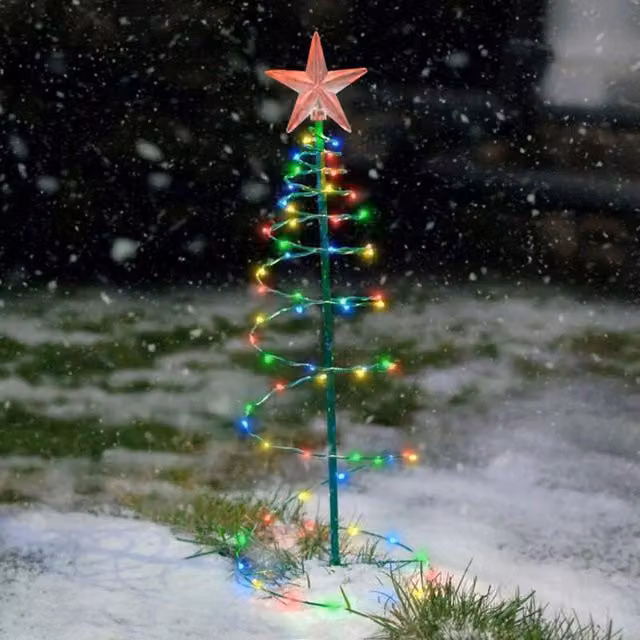 Leaper Solar Christmas Tree Outdoor Garden Decoration Lights in Green