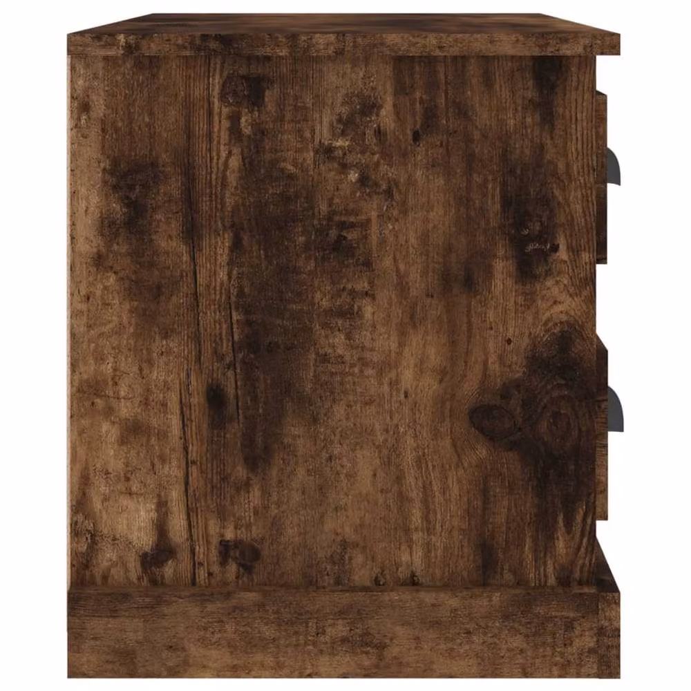 Berkfield Home Smoked Oak Bedside Cabinet in Brown, W: 60 cm, D: 39 cm, H: 45 cm – 4