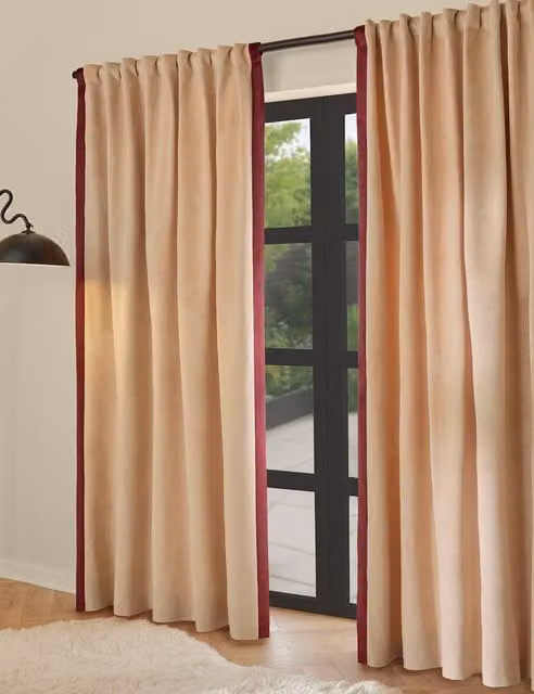 MADE Audley Pink Velour Eyelet Curtains, H: 229 cm x W: 168 cm