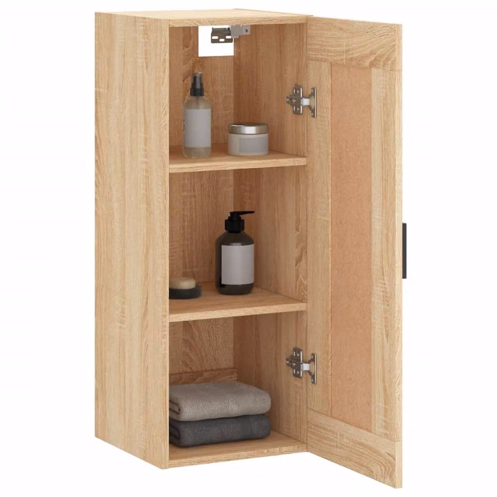 Berkfield Home Sonoma Oak Wall Mounted Cabinet in Light Brown, W/D/H: 34.5 x 34.5 x 90 cm – 2