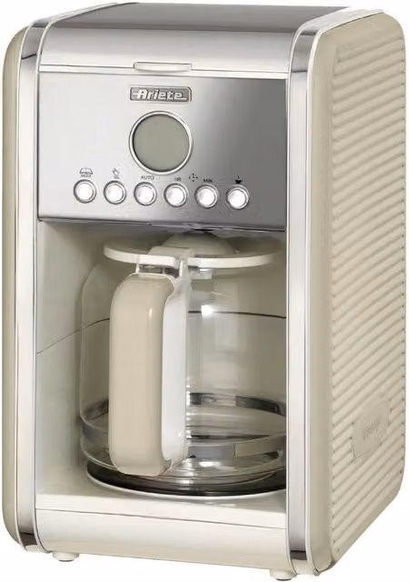 Ariete Filter Coffee Machine with 24 Hour Timer and Glass Jug in Beige and Yellow – 2