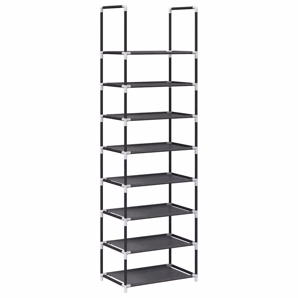 Berkfield Home 8-Tier Shoe Rack in Black, W/D/H: 44 x 28 x 145 cm – 2