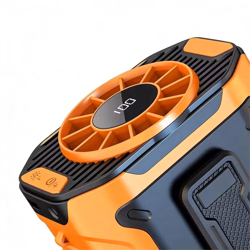 NESTLUNE Orange Rechargeable Mini Personal Waist Clip Fan – 4