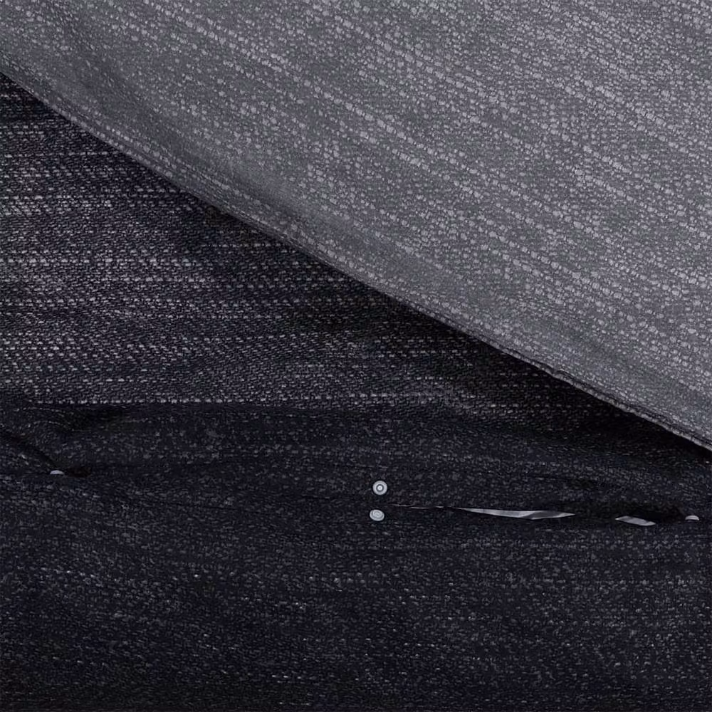 Berkfield Home Elegant Cotton Duvet Cover and Pillowcase Set, Dark Grey, 200 x 200 cm – 4