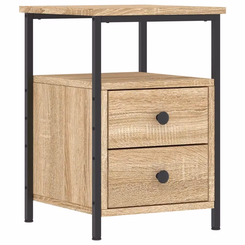 Berkfield Home Sonoma Oak Bedside Cabinet in Brown, W/D/H: 34 x 35.5 x 50 cm – 2