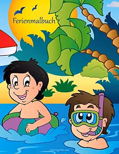 Ferienmalbuch 1: Volume 1 (Ferien) Colouring Book by Createspace, Multicolour
