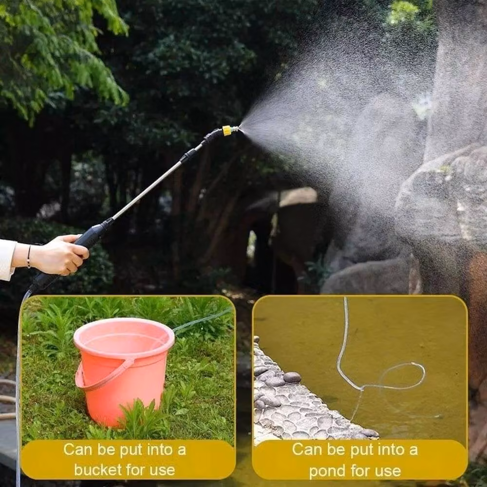 SPETLEK Silver Battery Powered Electric Garden Sprayer for Watering – 4