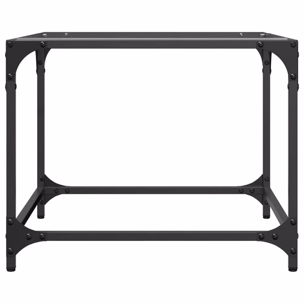 Berkfield Home Modern Square Coffee Table Set with Transparent Glass Top, 2 Pieces, W/D/H: 50 x 50 x 40 cm – 3