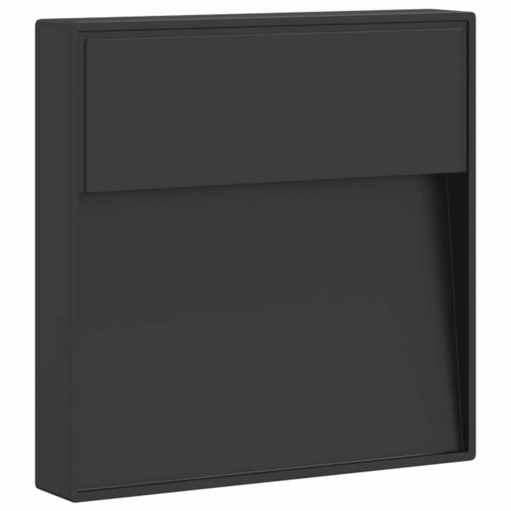 Berkfield Home Black LED Outdoor Wall Light in Die-cast Aluminium