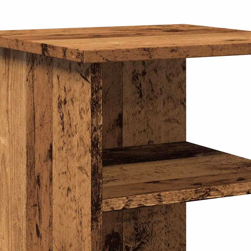 Berkfield Home Rustic Old Wood Sideboard in Brown, W/D/H: 35 x 35 x 55 cm – 4