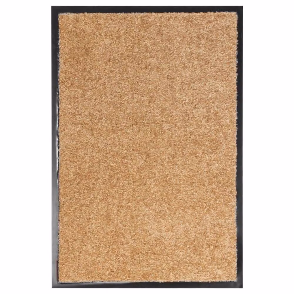 Berkfield Home Washable Non-Slip Coir and PVC Doormat, Beige, W: 60 cm, D: 40 cm – 2