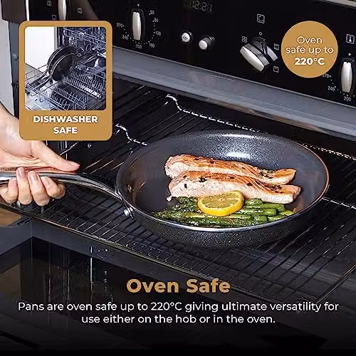 Tower Cerastone Pro 2 Piece Ceramic Non-Stick Frying Pan Set in Grey and Anthracite – 4