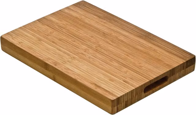 Orsina Bamboo Butchers Chopping and Serving Board with Handle, Brown/Beige, W: 36 cm, D: 26 cm – 1