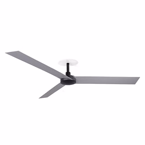 Netlighting Cruiser Recessed Ceiling Fan in Black and Aluminium, 160 cm