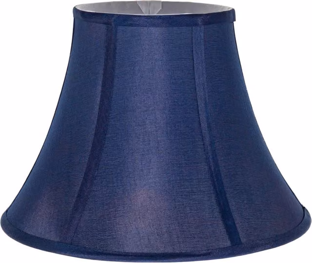 Happy Homewares Classic Blue and White Fabric Lamp Shade with Metal Frame and Reducer Ring – 5