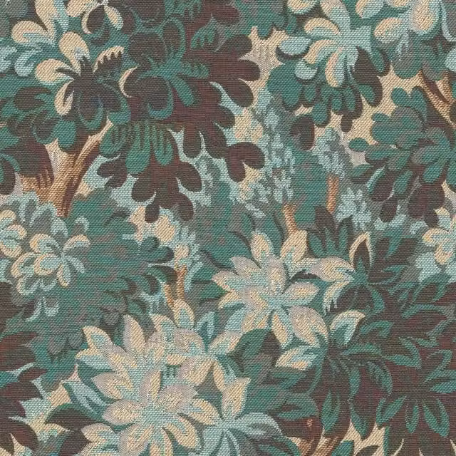 House of Hackney Silva Floral Nature Wallpaper in Blue and Multicolour