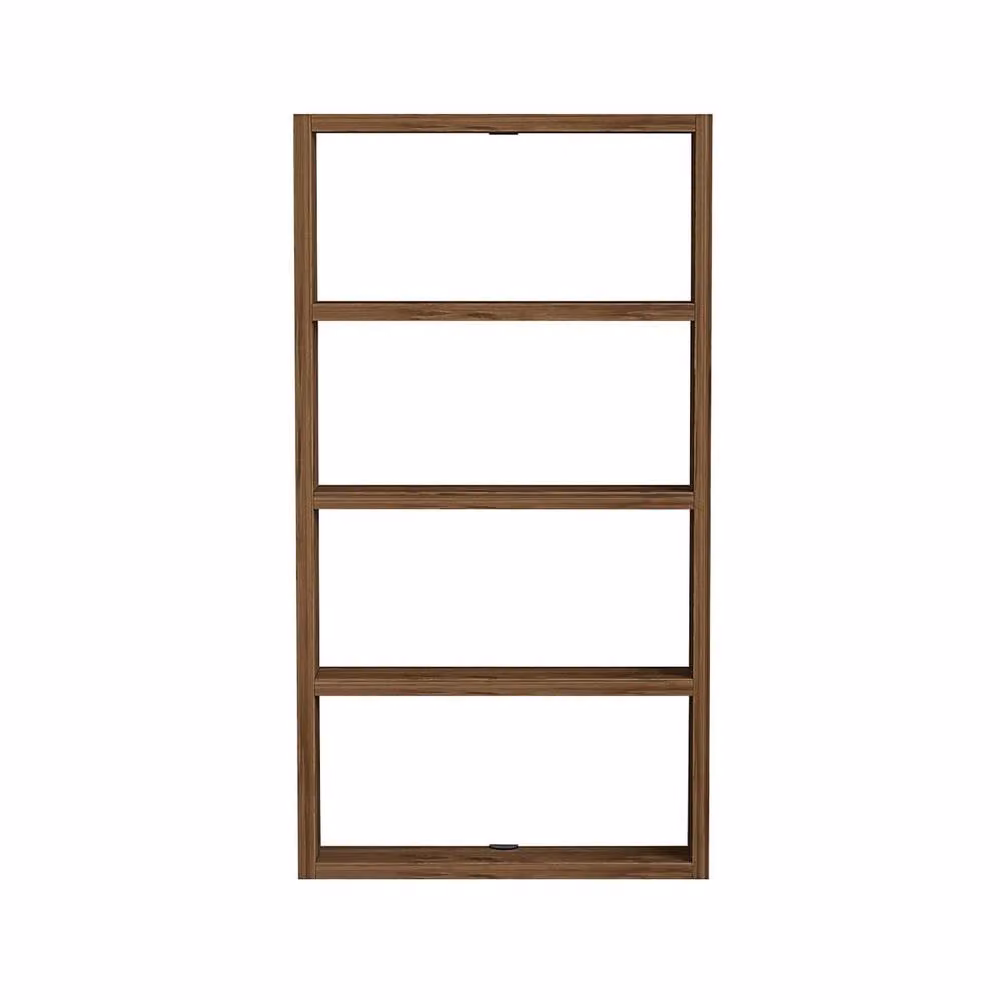 Calicosy LYA 4-Shelf Wall Mounted Wooden Shelf in Brown, Height: 80 cm – 3