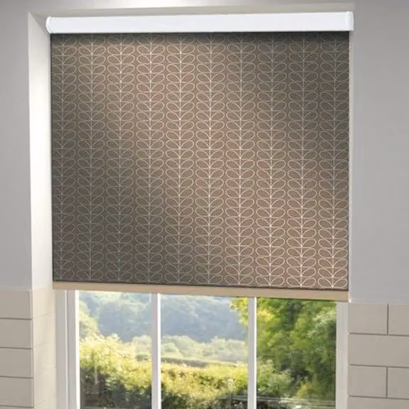 Orla Kiely Linear Stem Made to Measure Blackout Roller Blind in Latte