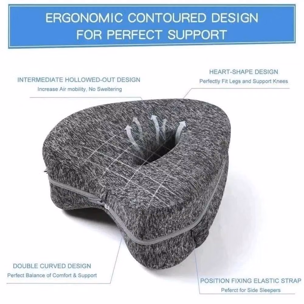 NESTLUNE Grey Memory Foam Contoured Wedge Pillow for Sciatica and Hip Pain Relief – 2