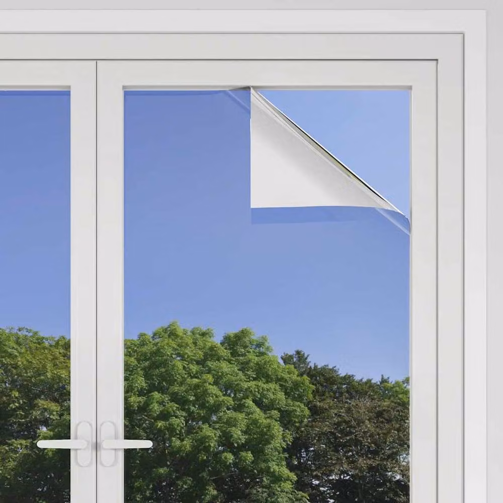 Berkfield Home Solar Films 5 Piece Silver PVC Static Reflective Effect Window Film – 2