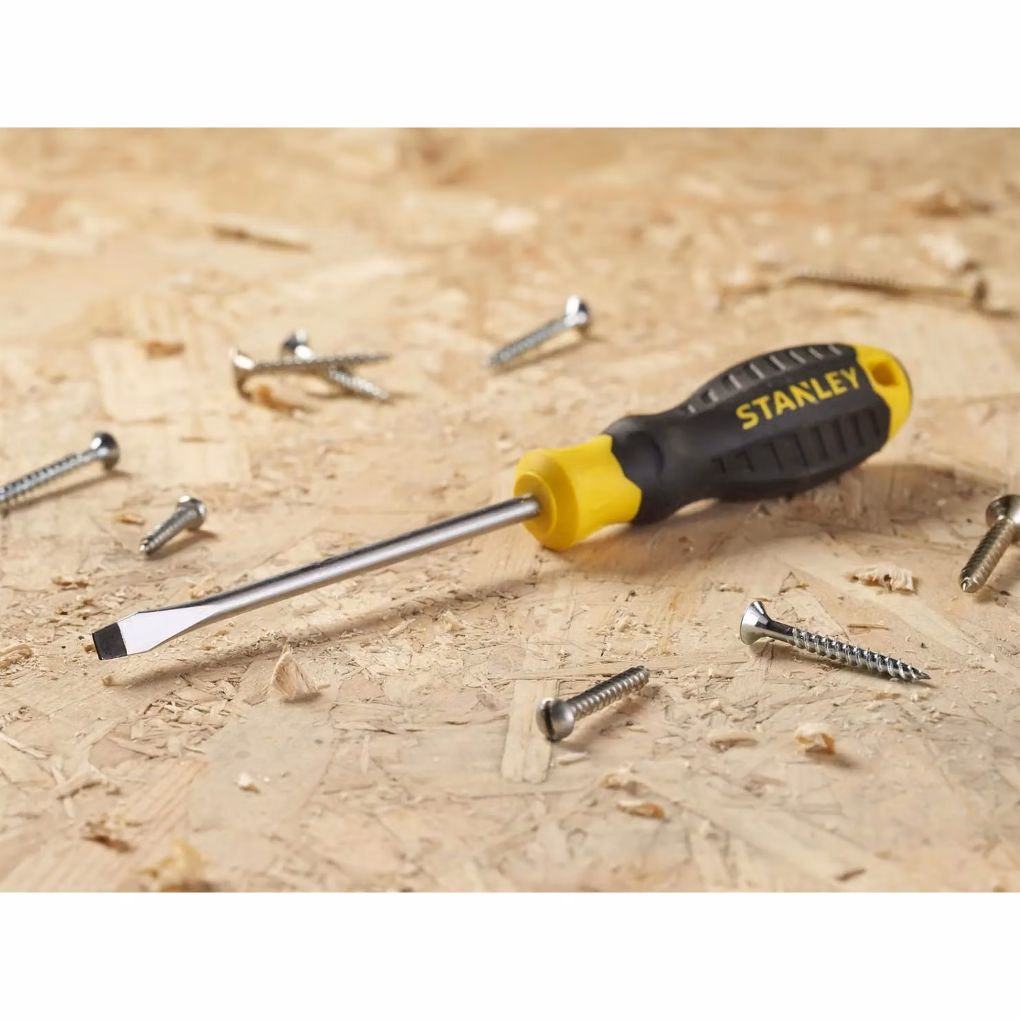 Stanley Cushion Grip Flared Tip Screwdriver, Multicolour/Yellow – 2