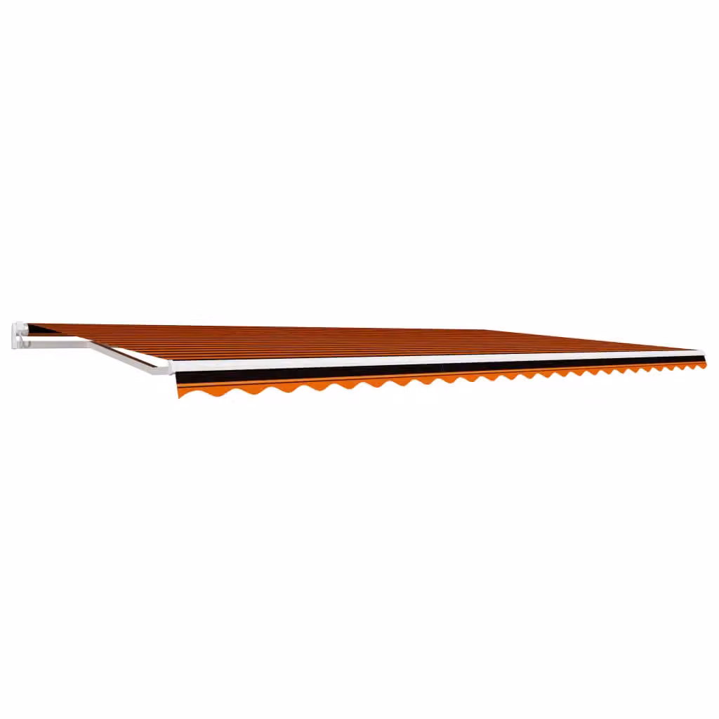 Berkfield Home Awning Sunshade Canvas in Orange and Brown, W: 600 cm, D: 300 cm – 2