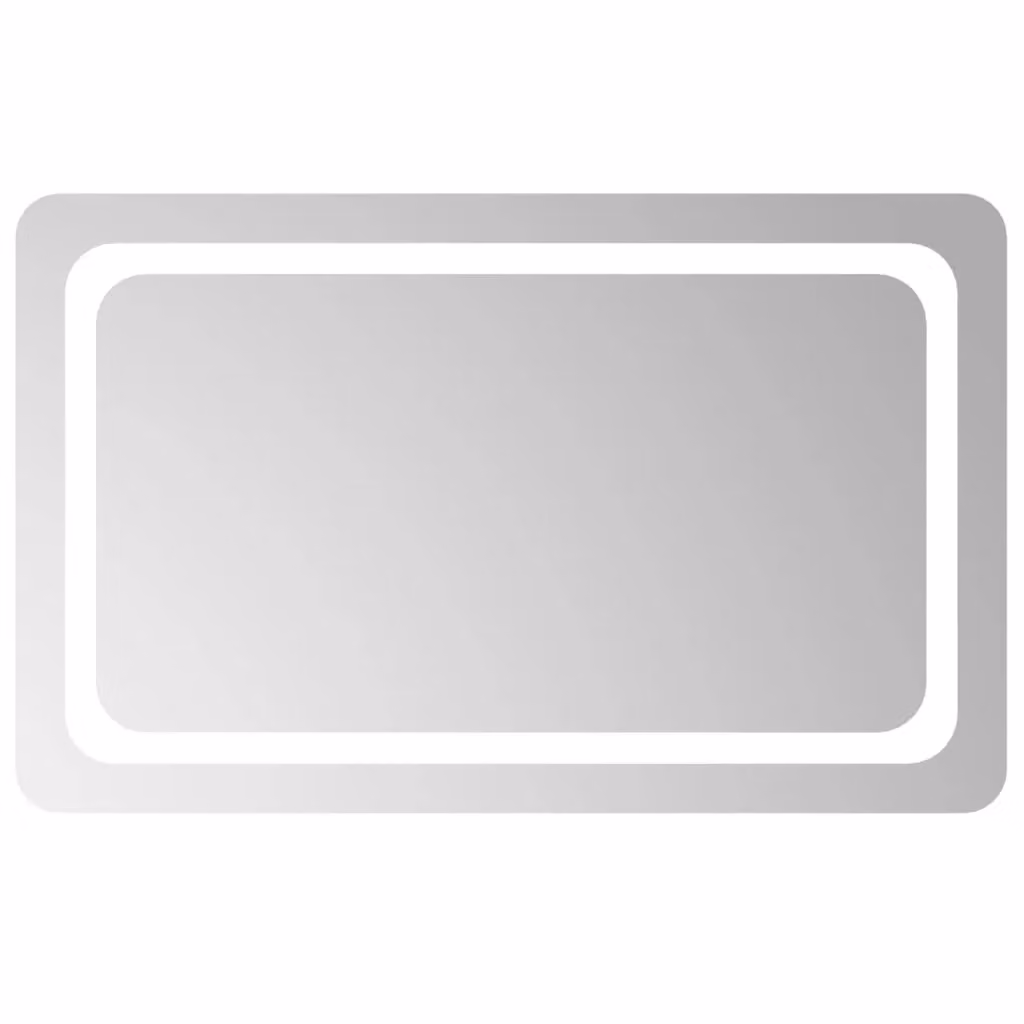 Berkfield Home LED Bathroom Mirror, Rectangular, White, W: 80 cm, H: 50 cm – 2