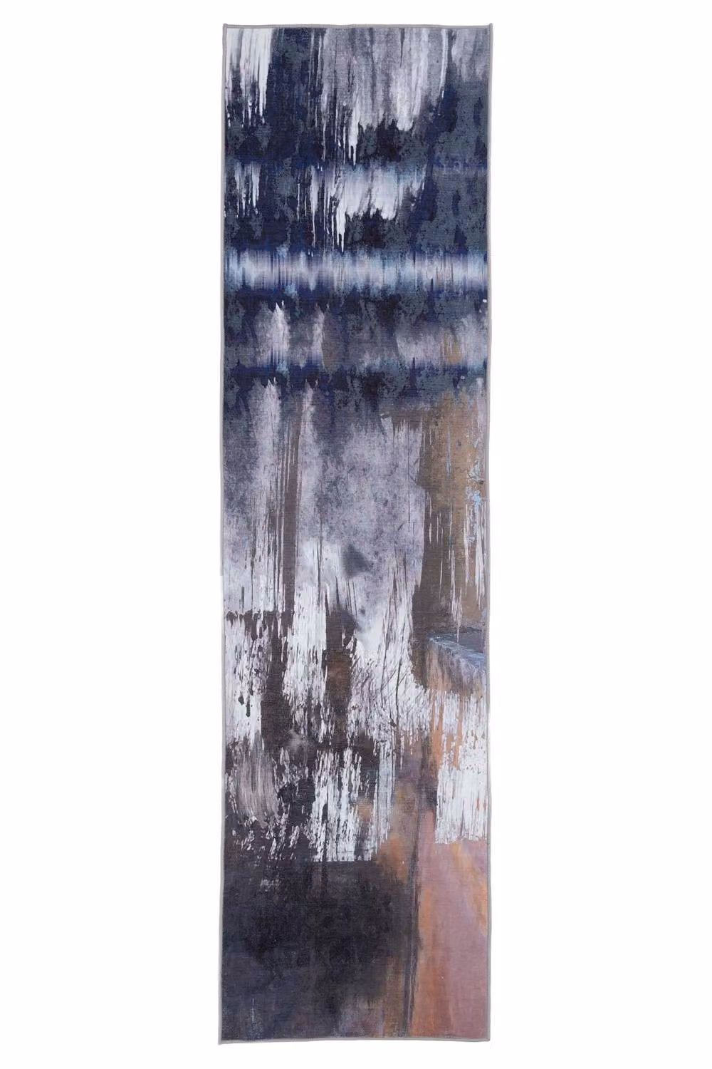 Kukoon Navy and Grey Abstract Modern Washable Rug, W/L: 200 x 290 cm – 5