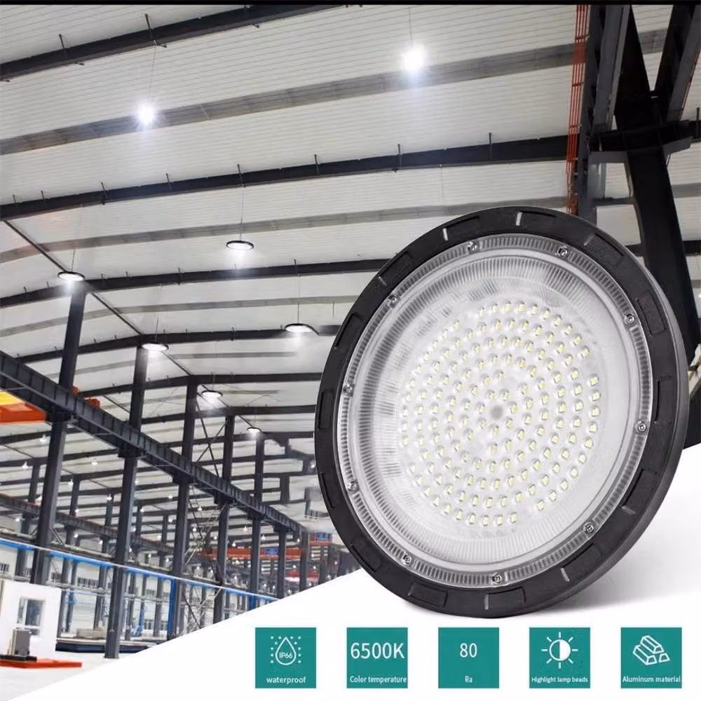 Kelvenix 10x LED High Bay Ceiling Light in Black for Workshops and Garages – 3