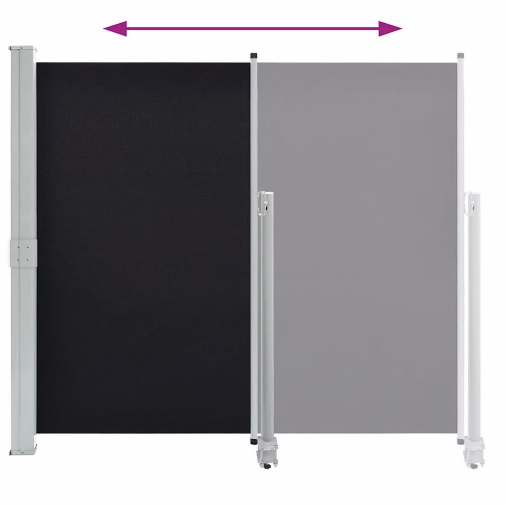 Berkfield Home Retractable Side Awning in Black, W/H: 300 x 140 cm – 3