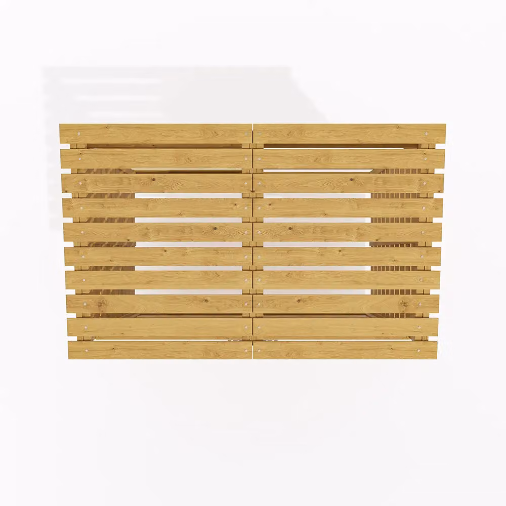 Living and Home Spruce Wood Outdoor Garden Storage Shed and Garbage Can in Sand, Beige or Brown, W/D/H: 149.0 x 122.5 x [Height not provided] cm – 2