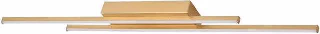 Happy Homewares Designer Metal LED Ceiling Light Fitting in Gold, 89 cm