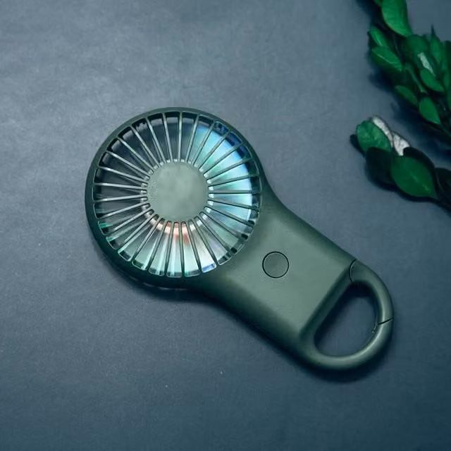 NESTLUNE Mini Hand-held USB Rechargeable Cooling Fan in Green