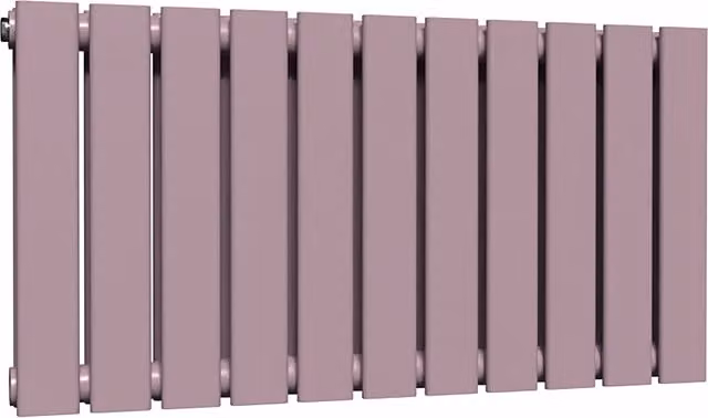 Lux Heat Double Flat Horizontal Steel Radiator in Lavender Mist, W: 77 cm, H: 40 cm