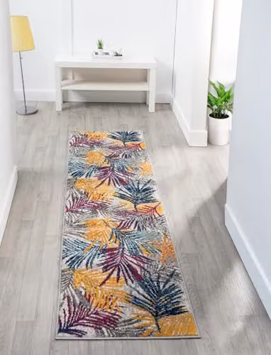 Desire Rugs San Marino Modern Floral Runner Rug, Multicolour, W: 60 cm, L: 220 cm – 1